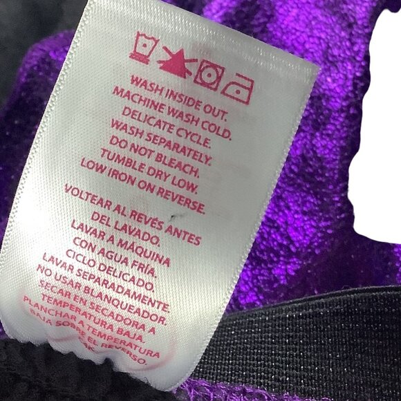 Garanimals Girls Foil Tiered Skirt Metallic Purple Size 8 Elastic Waistband - Picture 4 of 9